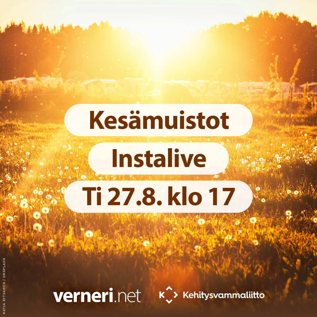 Kesämuistot Instalive tiistaina 27.8. kello 17.