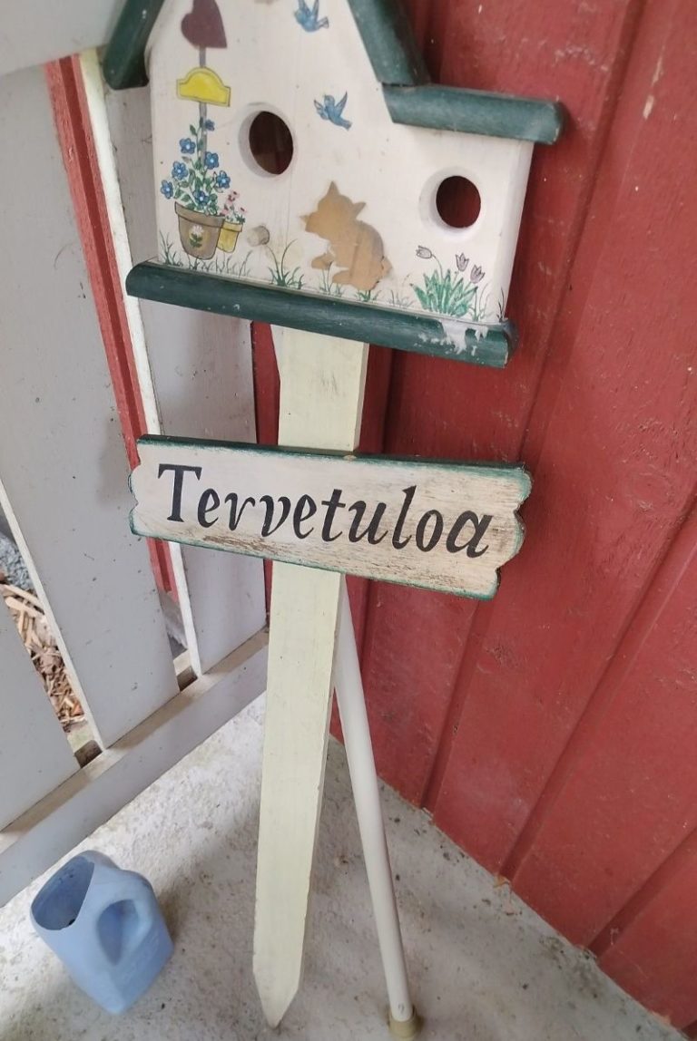 Kyltti, jossa lukee Tervetuloa.